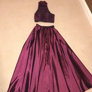 Beautiful Sherry Hill 2 piece beaded formal gown.